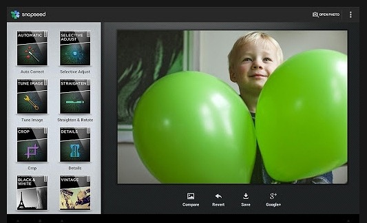 Google、写真加工アプリ「Snapseed」Android版を公開……iOS版も更新、Google＋での共有機能を搭載 画像