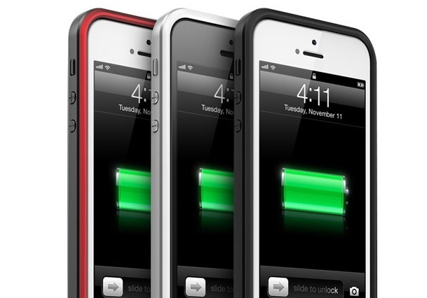 iPhone 5用補助バッテリ内蔵ケース、通話・通信を8時間延長可能 画像