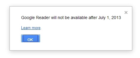 Google Reader、7月1日で提供終了 画像