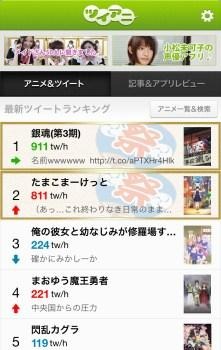 アニメとTwitterに特化:スマホ向けアプリ「ツイアニ」 メディアファクトリーが開発 画像