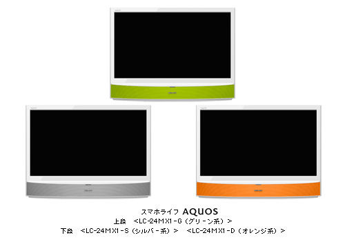 シャープ、Miracast対応などスマホとの連携強化した24V型液晶テレビ「スマホライフAQUOS」 画像