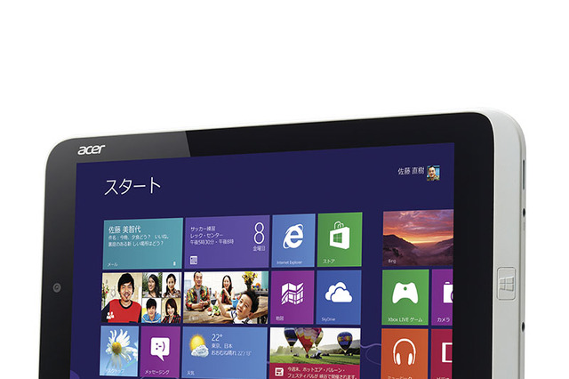 日本エイサー、世界初の8.1インチでWindows 8搭載タブレット「Iconia W3-810」 画像
