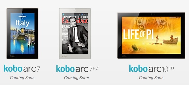 Kobo社、NVIDIA Tegra搭載の「Kobo Arc 10HD」など新4機種を発表 画像