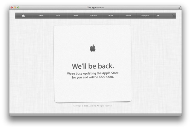 Apple Storeがメンテナンス状態…いよいよ新製品発表か 画像