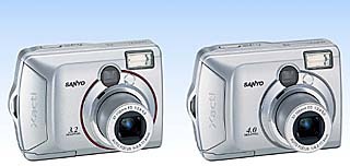 三洋、自分撮りミラー搭載の400万/320万画素デジカメ 画像