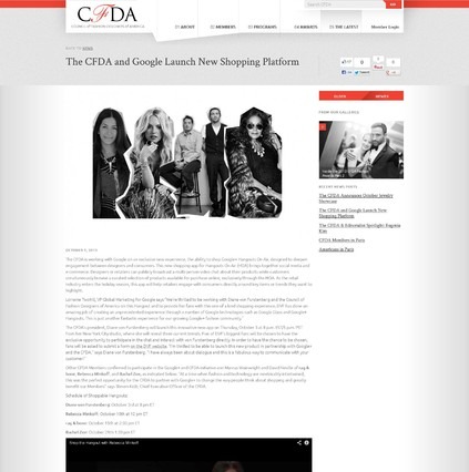 CFDAがGoogle+と新たなショッピング体験を展開 画像