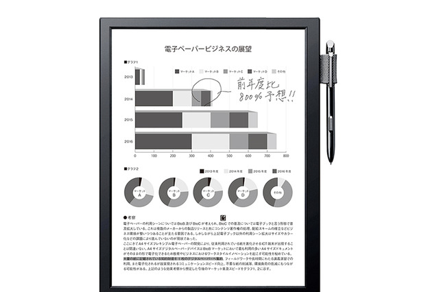 ソニー、世界最薄・最軽量の13.3型デジタルペーパー端末「DPT-S1」……12月3日発売 画像