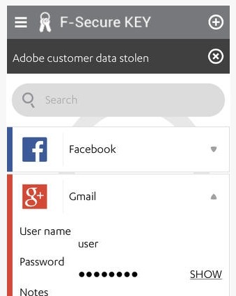 エフセキュア、個人向けパスワード管理サービス「F-Secure Key」開始 画像