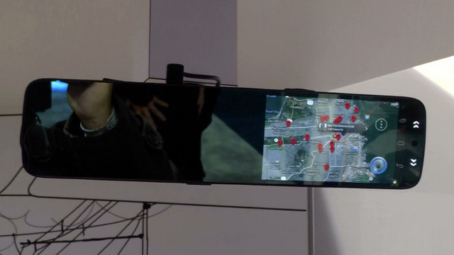 【CES 2014】ルームミラー型Android端末が年内にも登場 画像