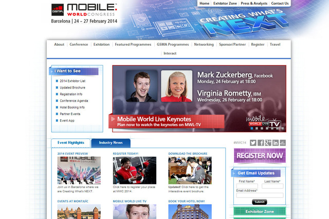 【MWC 2014 Vol.1】FacebookのザッカーバーグCEOがキーノートに初登場！ 画像