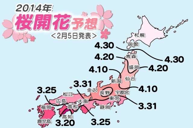 今年の桜開花予想……関東では平年よりやや遅め 画像