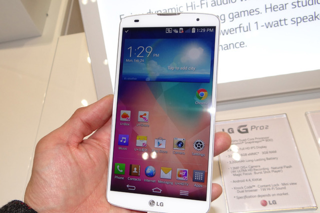 【MWC 2014 Vol.39】LGも年内にスマートウォッチの投入を計画……Gシリーズ新機種を展示 画像