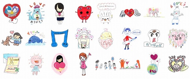 LINE、復興支援「3.11こどもスタンプ」発売……売上を全額寄付 画像
