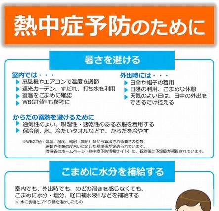 厚労省「熱中症予防のために」リーフレット作成 画像