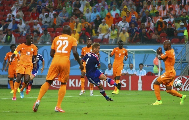 【ワールドカップ2014】日本初戦、コートジボワールに敗れる……本田先制も逆転 画像