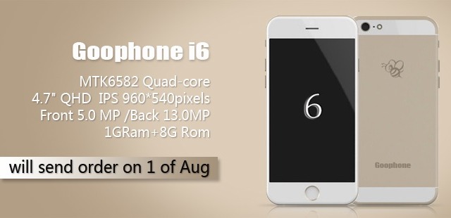 中国メーカーから iPhone 6を想定した「Goophone i6」 画像