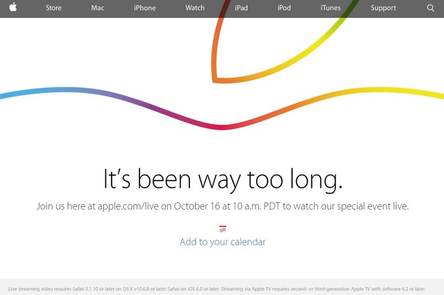 アップル、16日のスペシャルイベントをライブ配信……新型iPadやiMac発表か 画像