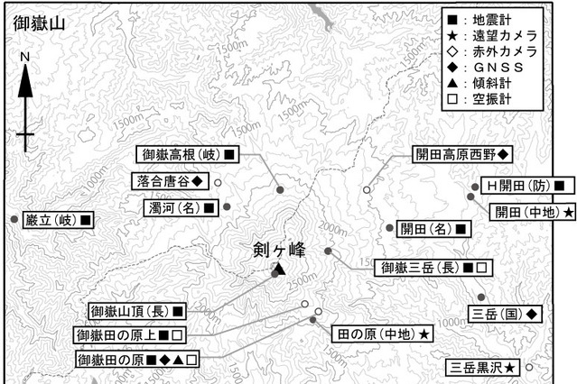 気象庁が御嶽山に望遠監視カメラを臨時設置 画像