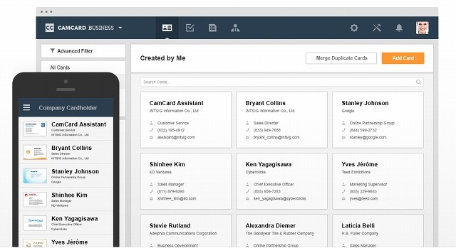 キングソフトとSBテレコム、法人向け名刺管理「CAMCARD BUSINESS」発売 画像