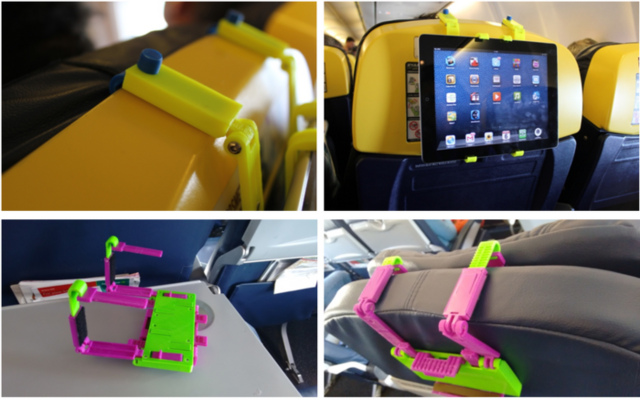 飛行機でタブレットを楽しむ！トラベリングマウント「クランプヒーロー」 画像