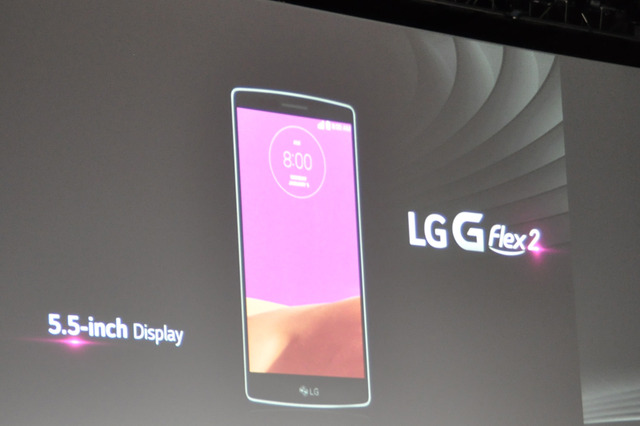 【CES 2015】LGが曲面ディスプレイ搭載スマホ「LG G Flex 2」を発表 画像