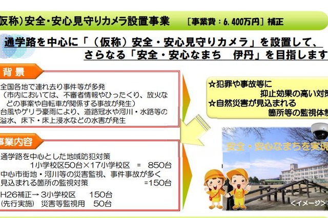 兵庫県伊丹市、「安全・安心見守りカメラ設置事業」として防犯カメラ1,000台体制へ 画像