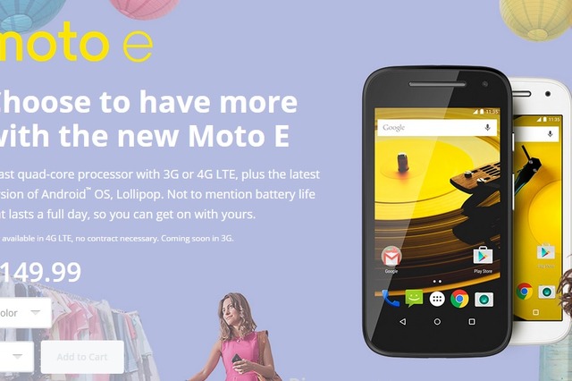 Motorola、エントリーモデルでAndroid 5.0を搭載した「Moto E」発売 画像