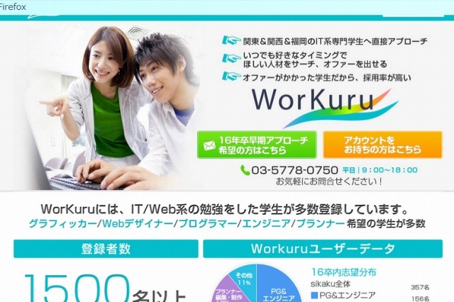 専門学生に特化した逆求人就職サービス「WorKuru」がスタート 画像