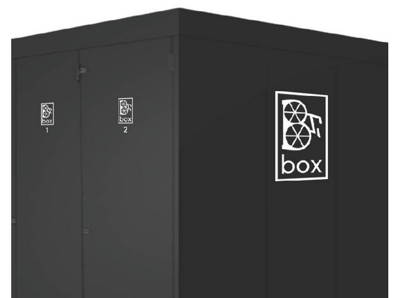 防犯カメラと4箇所の施錠で守る自転車用ロッカー「B-box」 画像