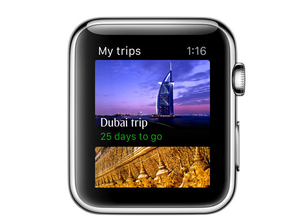 エミレーツ航空がApple Watch向けアプリをリリース 画像