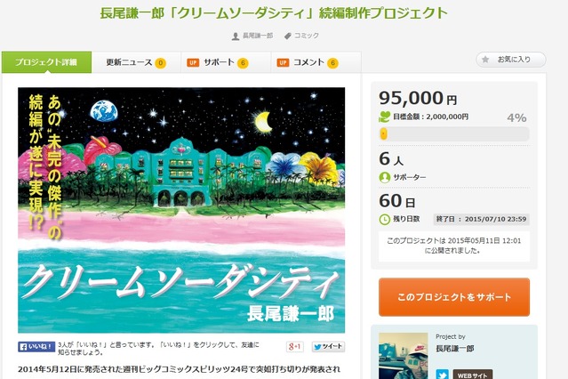 長尾謙一郎氏の問題作『クリームソーダシティ』、続編制作プロジェクトが開始 画像