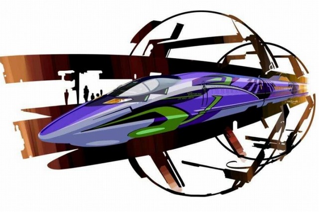 山陽新幹線×エヴァ始動！　特別車両「500 TYPE EVA」が今秋運行開始 画像