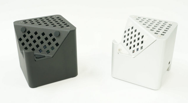 静音冷却ファンを搭載したアルミ製キューブ型タブレットスタンド 画像