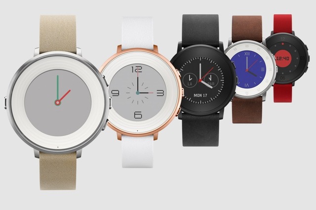 米Pebble、厚さ7.5mmの極薄丸型スマートウォッチ「Time Round」発表 画像