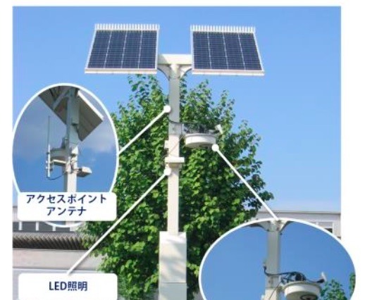 防災ステーションとして使えるWi-Fi機能付き防災照明灯を開発……日本電業工作 画像