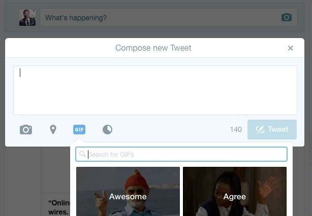 Twitter、スタンプ感覚でGIFを送れる「GIF検索」追加 画像