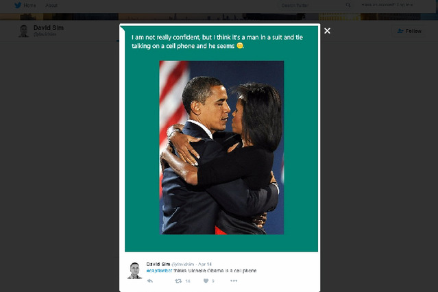 オバマ大統領夫人が携帯電話に!? Microsoft「CaptionBot」が大胆すぎ！ 画像