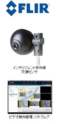 逆光や夜間などに強い赤外線カメラ交通検知・監視システム 画像