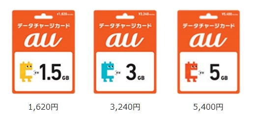 KDDI、通信量を追加できる「データチャージカード」をコンビニ販売 画像