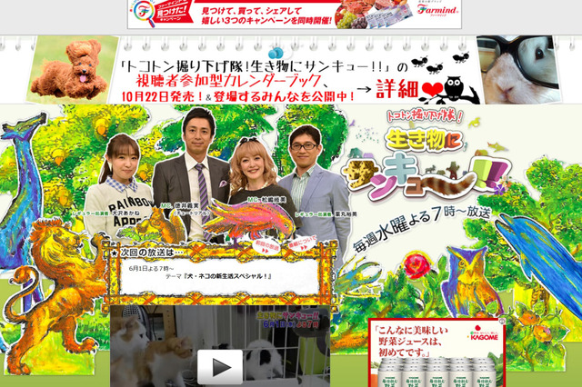 柴犬と芸人の新生活をのぞき見! 今夜、「生き物にサンキュー」犬・ネコスペシャル 画像