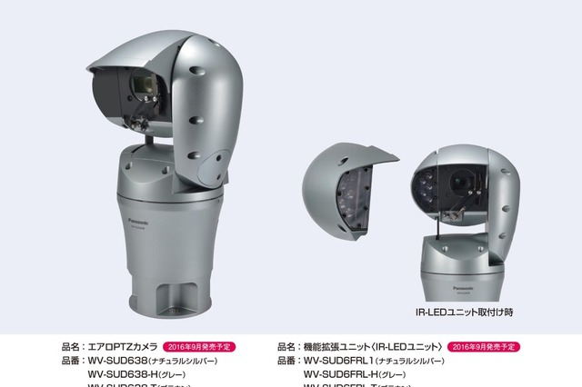 風速60m/sに耐えるタフ仕様のIPカメラ「エアロPTZカメラ」 画像