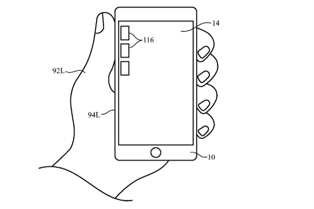 未来のiPhoneは、利き腕の認識＆片手操作のためにアプリ位置を調整してくれる!?  Appleが特許取得 画像