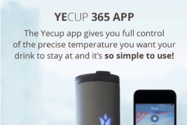 これは画期的！ スマホで10度から70度まで温度調整できるタンブラー「Yecup 365」 画像