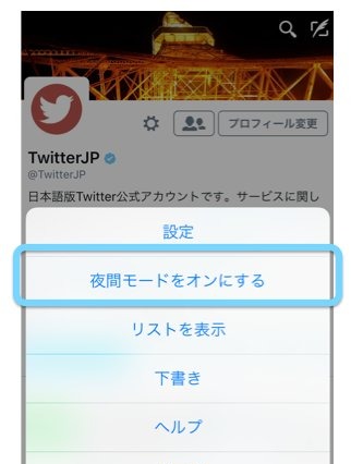 Twitterの「夜間モード」、iOS版アプリでも利用可能に 画像