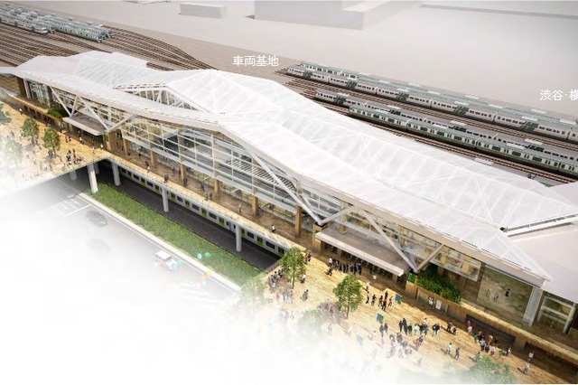 2020年暫定開業！品川新駅のイメージが公開に 画像