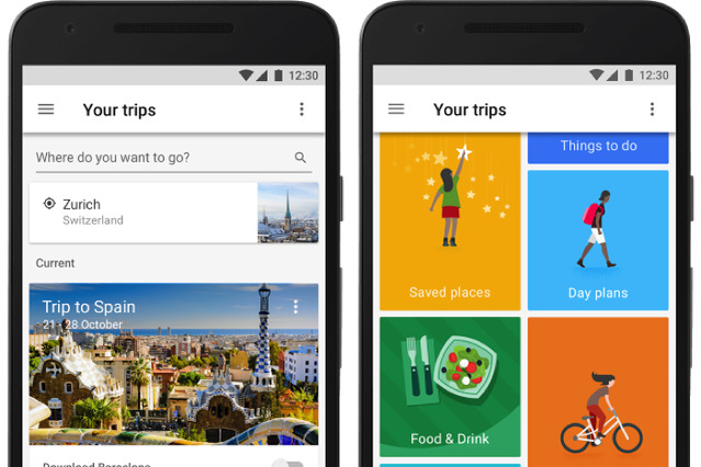 Google、旅程管理アプリ「Google Trips」リリース……人気の観光スポットなどを提案 画像