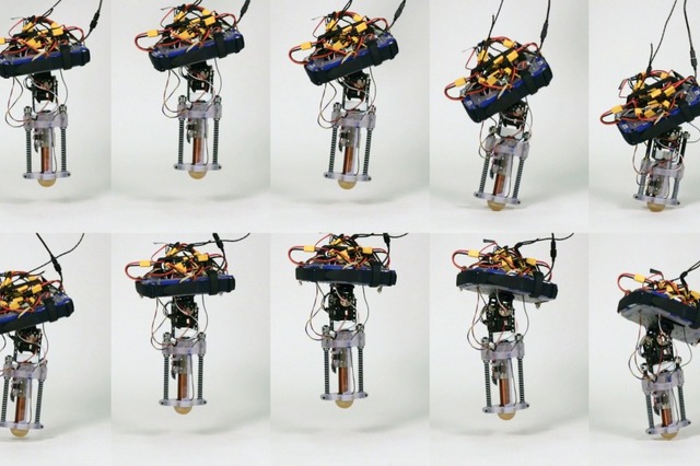 ディズニーの研究部門がティガーのようにホッピングする一本足ロボットを開発 画像