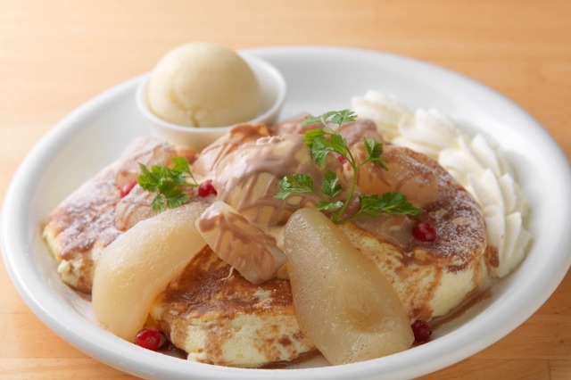 本日、ルタオが洋梨づくしのパンケーキを発売 画像