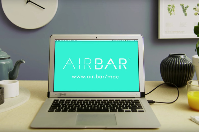 MacBook Airをタッチディスプレイ化！「AirBar」はスワイプやピンチアウト／インにも対応 画像