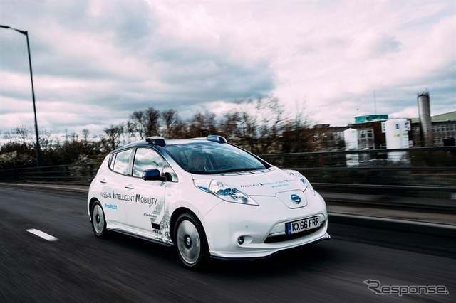 日産、ロンドンで自動運転の公道走行テストを開始 画像